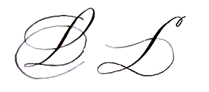 Capital L in 19th-century handwriting styles